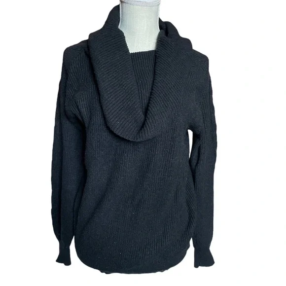 Maurice’s Cowl Neck Black Sweater - Picture 1 of 7